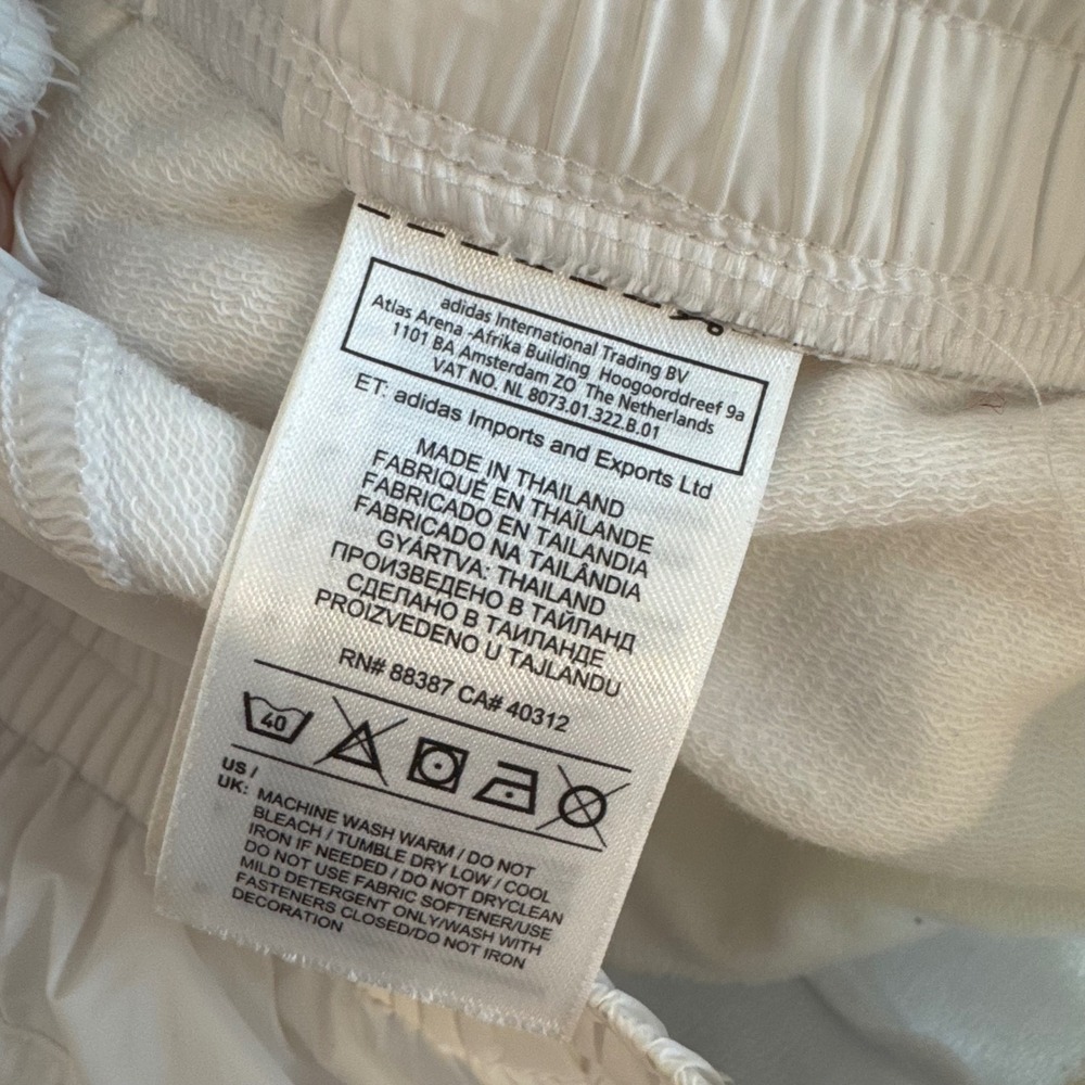 Adidas Stella McCartney White Jogger Pants Tapered Zip Cuff Size 44 Activewear - Picture 7 of 8